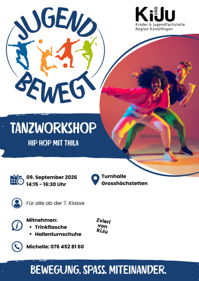 Jugend bewegt Tanzworkshop - Kinder und Jugendfachstelle Region Konolfingen Jugend bewegt Tanzworkshop - Kinder und Jugendfachstelle Region Konolfingen