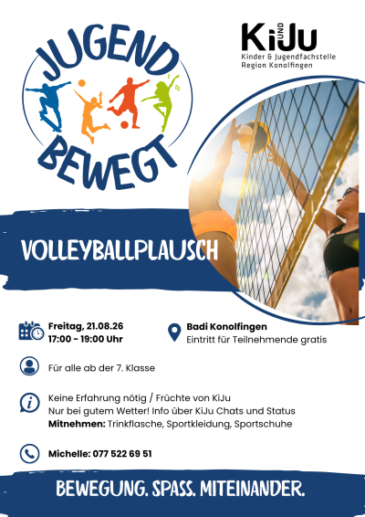 Volleyballplausch - Kinder- und Jugendfachstelle Region Konolfingen Volleyballplausch - Kinder- und Jugendfachstelle Region Konolfingen