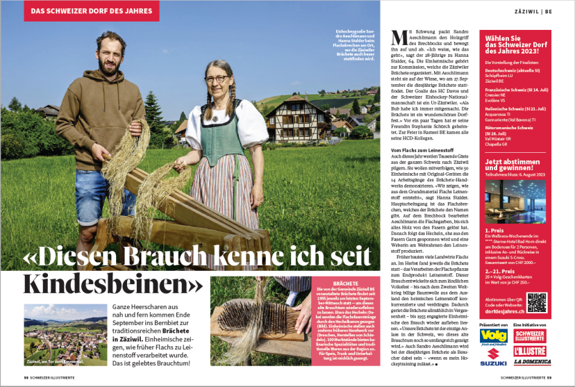 Schweizer Illustrierte - Beitrag Zäziwil